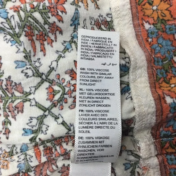 Fat Face Lila Boheme Trapeze Boho Dress Orange Western Festival Size 6 - Picture 11 of 12